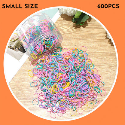 Haargummis für Babys und Kleinkinder, dünne, kleine Haargummis aus TPU, 300–600 Stück pro Packung