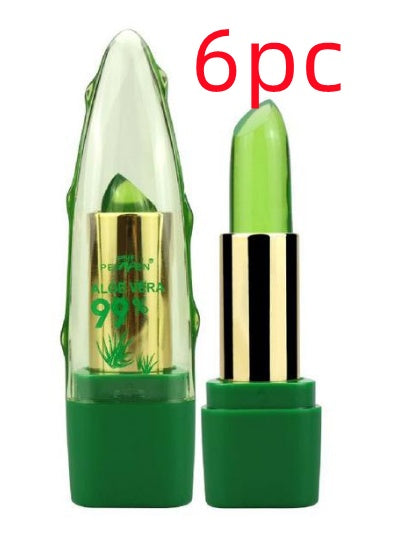Aloe-Vera-Gel, farbverändernder Lippenstift, Gloss, Feuchtigkeitscreme, Anti-Austrocknung, Entsalzung, feinkörniger Lippenbalsam, Pflege