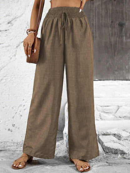 Retro Casual Pants High-waisted Trousers Women