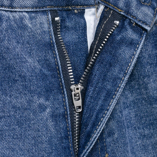 Damen-Jeans mit hohem Bund, weitem Bein und geradem Schnitt