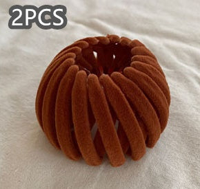 Velvet Bird's Nest Hairpin Lazy Hair Band For Bun Haircut Hair Band Girl's High Ponytail Barrettes