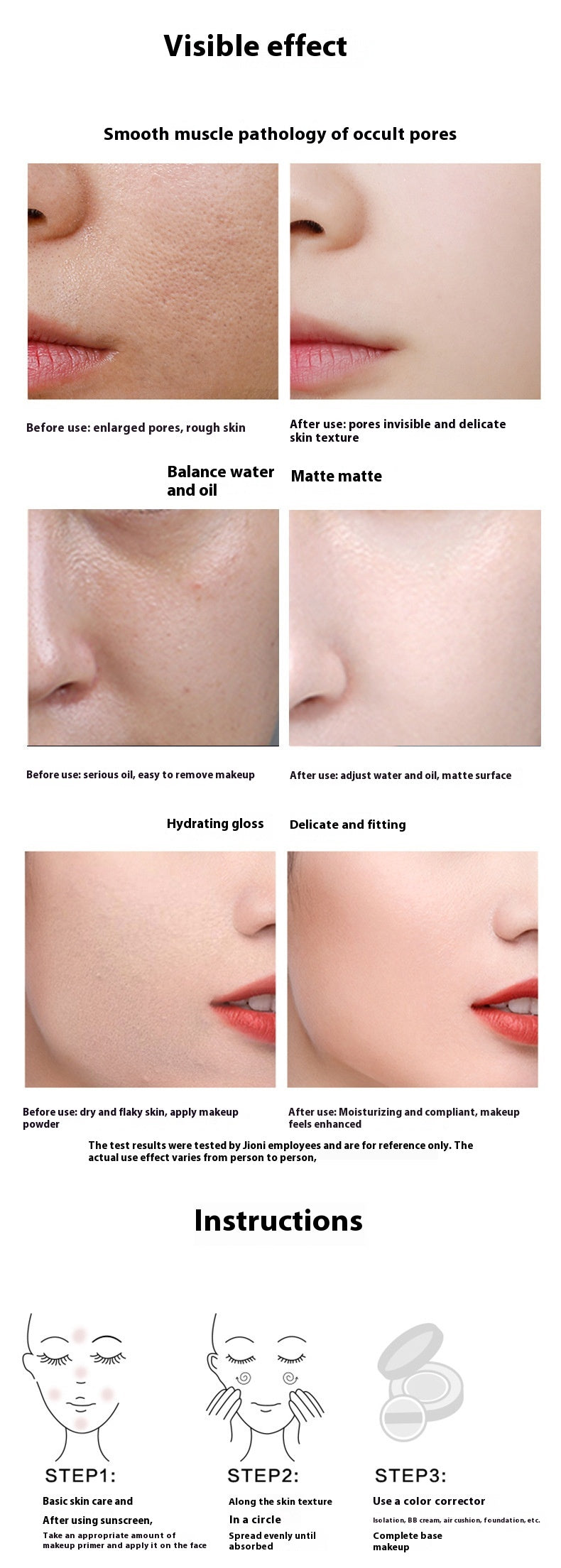 Foundation-Gel vor dem Schminken