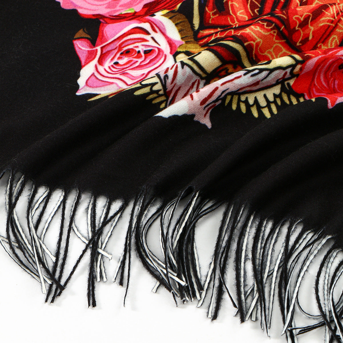 Virgin Printed Cashmere Women's Scarf All-match High Quality Warm Bib Shawl