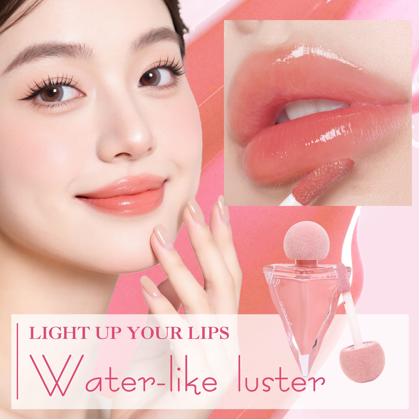 Glossy Mirror Triangle Bottle Lipstick