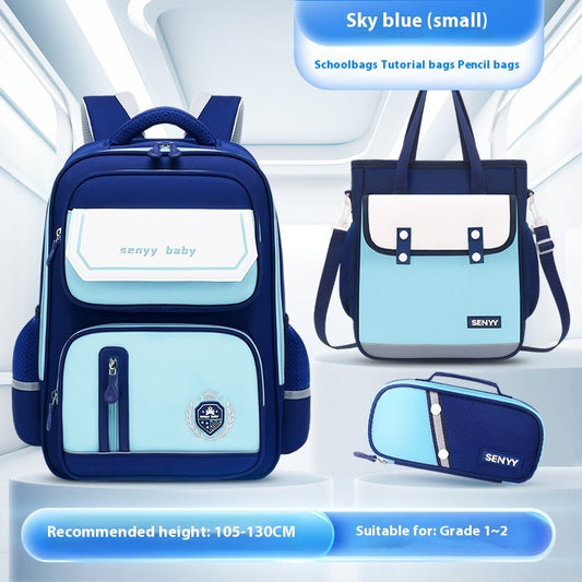 Kinderrucksack mit Rückenprotektor und wasserabweisendem, großem Fassungsvermögen aus Oxford-Gewebe 