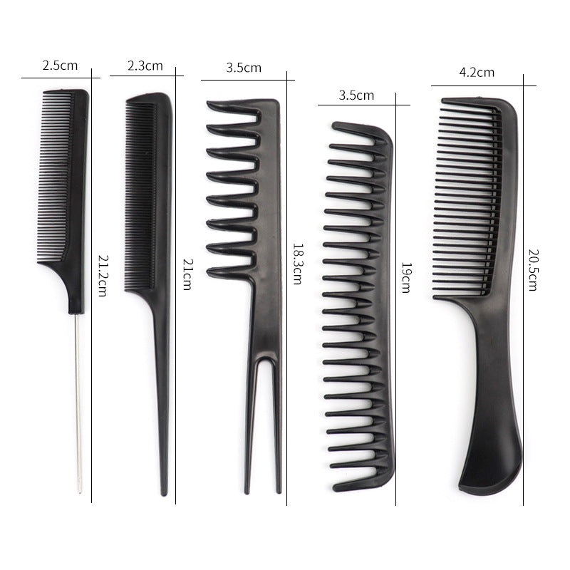 10-piece Set Hairdressing Comb Suit Barber Shop Styling Comb Makeup Comb For Hair Salon