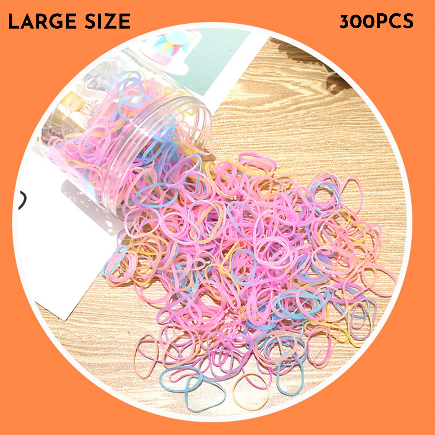 Haargummis für Babys und Kleinkinder, dünne, kleine Haargummis aus TPU, 300–600 Stück pro Packung
