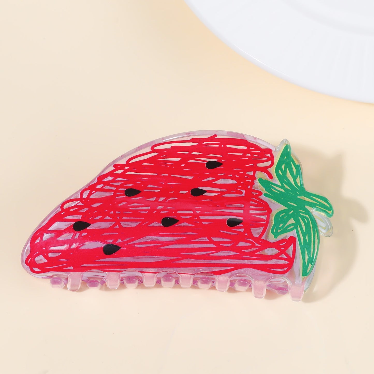 Portable Korean Creative Fruit Transparent Grip