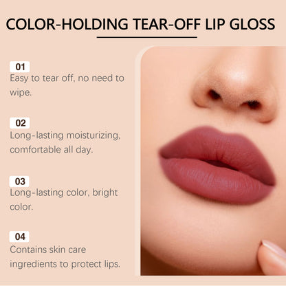 Farbbeständiger, abziehbarer Lipgloss, feuchtigkeitsspendend, hinterlässt keine Flecken auf Tassen