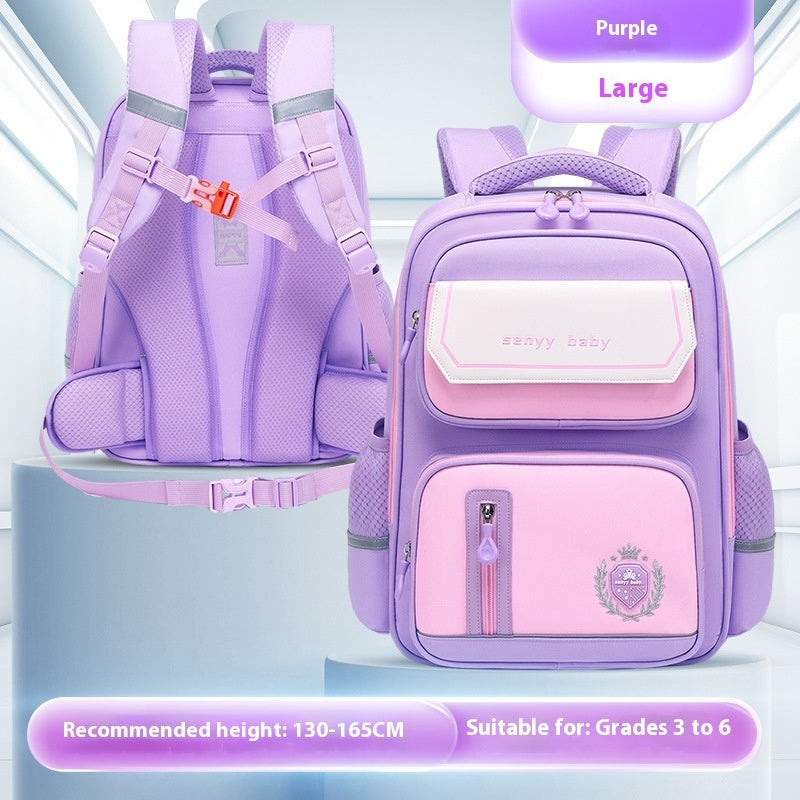 Kinderrucksack mit Rückenprotektor und wasserabweisendem, großem Fassungsvermögen aus Oxford-Gewebe 