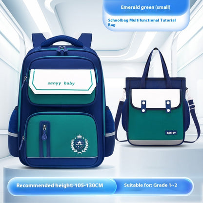 Kinderrucksack mit Rückenprotektor und wasserabweisendem, großem Fassungsvermögen aus Oxford-Gewebe 