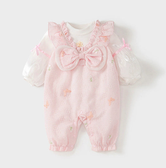 Frühling/Herbst 100-Tage-Strampler-Set für Babymädchen Vollmond