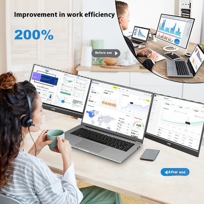 HD 14-Zoll-Bürodisplay mit Einzel- und Doppelbildschirm