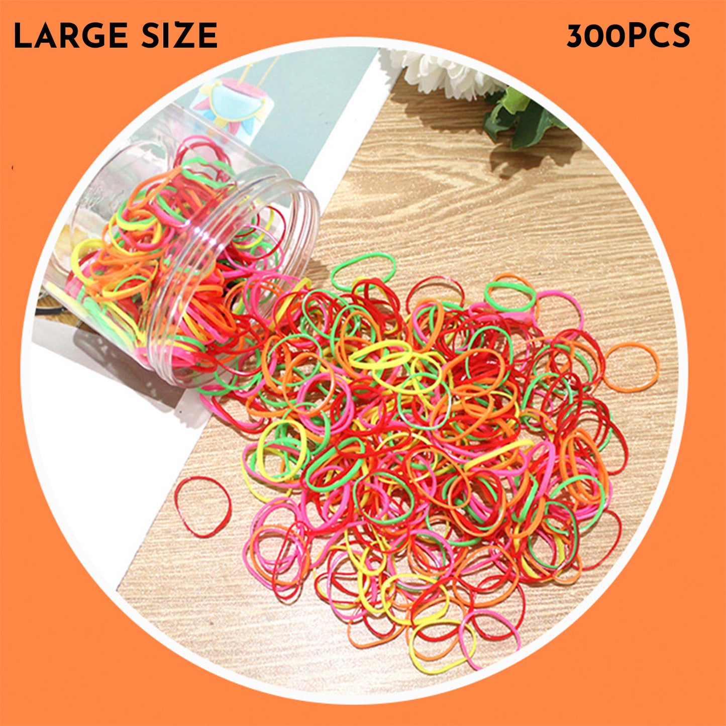 Haargummis für Babys und Kleinkinder, dünne, kleine Haargummis aus TPU, 300–600 Stück pro Packung