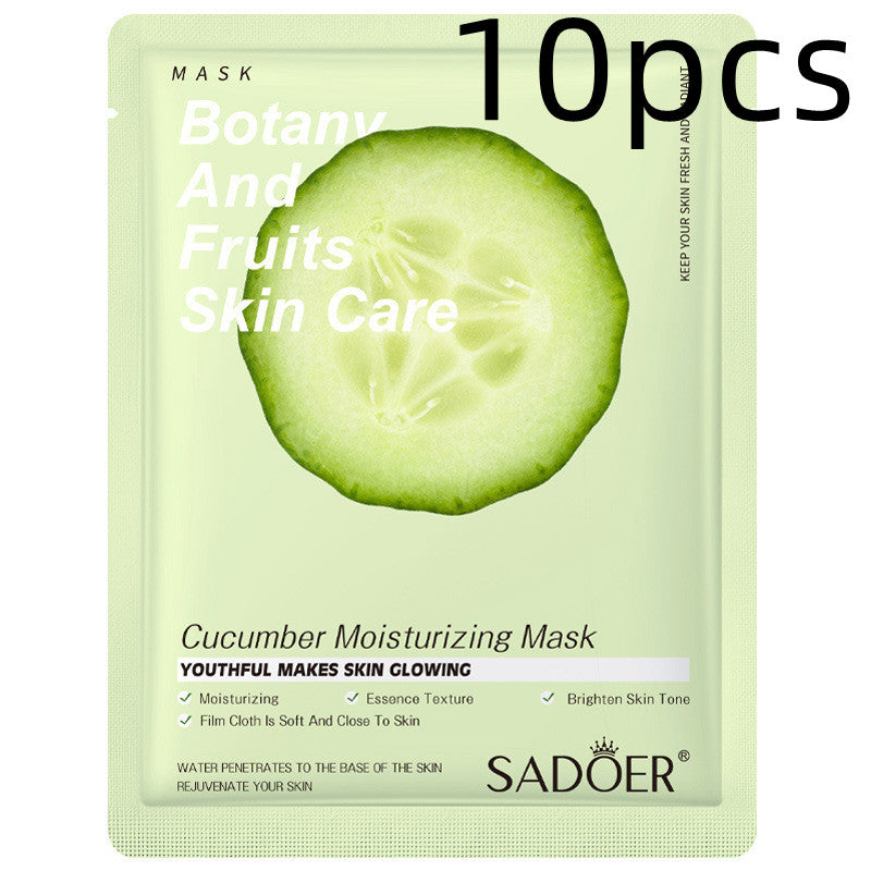 Einfache feuchtigkeitsspendende Gesichtsmaske mit Pflanzen und Früchten