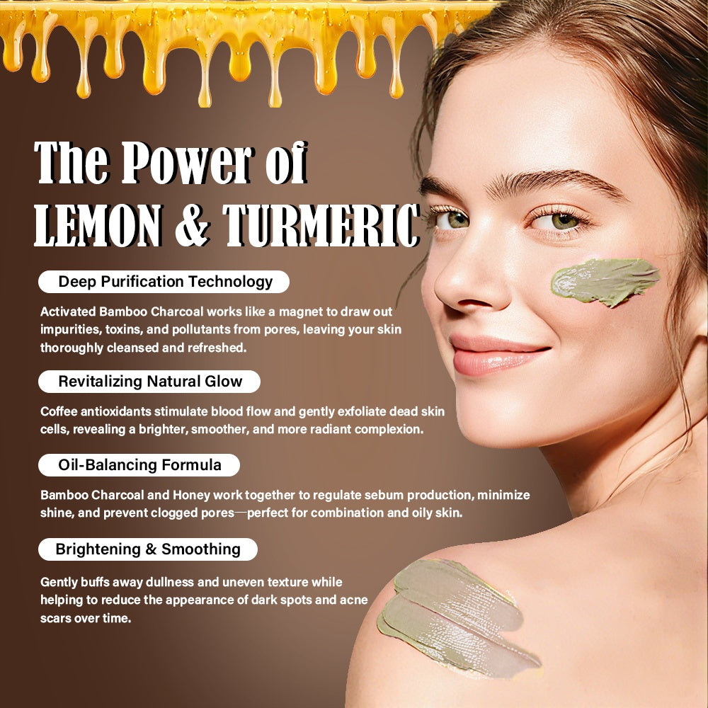 Körperpeeling mit Kaffee und Bambuskohle für strahlende Haut an Gesicht und Körper, 500 ml 