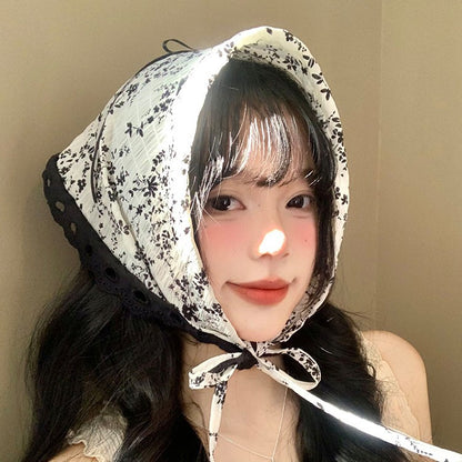 Female Sweet Dopamine Lace Hair Band Headcloth