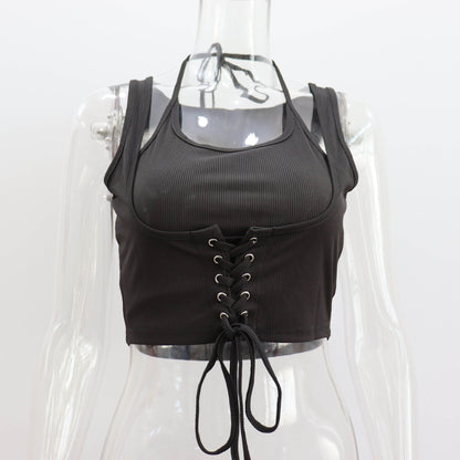 Ladies Sleeveless Tie-up Top