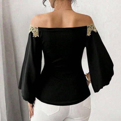 Sexy besticktes, figurbetontes Top für Damen