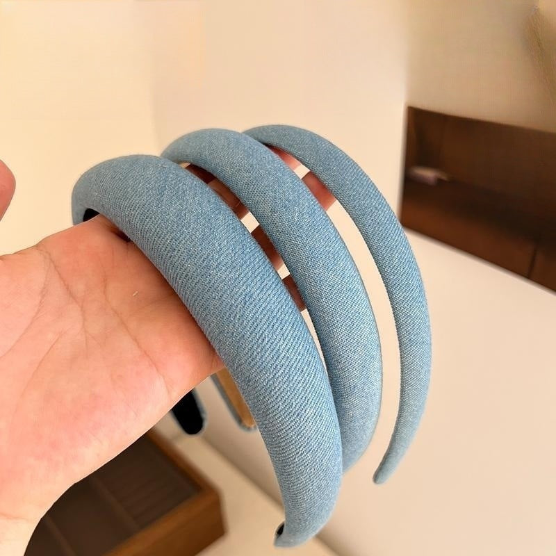 Retro-Stirnband aus Denimstoff für Damen mit Minderheitenmotiv