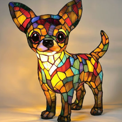 Colorful Strange Dog Lamp Resin Decorations