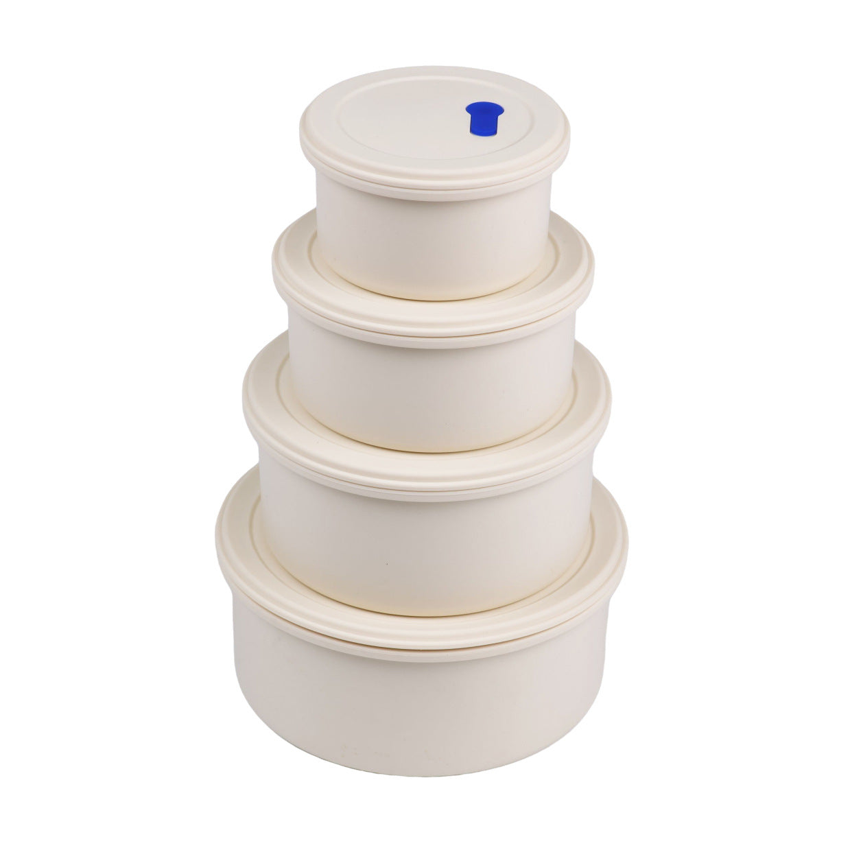 Silicone Bowl Fresh-keeping Lunch Box Microwave Oven Heating Portable Round Sealed With Lid