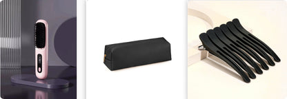 2-in-1-Haarglätter: Kabelloser Haarglätter mit Schnellaufheizung, tragbarer Lockenstab und USB-Ladefunktion