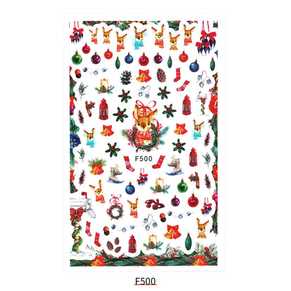 Neuer Nagelaufkleber Weihnachtsmann Aufkleber Riemen Klebstoff