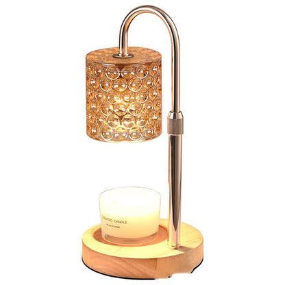 Atmosphärenfördernde Aromatherapie-Tischleuchte aus Massivholz mit Wachsschmelzfunktion