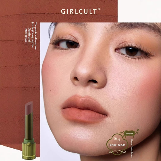 Matter, natürlicher europäischer und amerikanischer brauner Lippenstift für helle Nude-Lippen