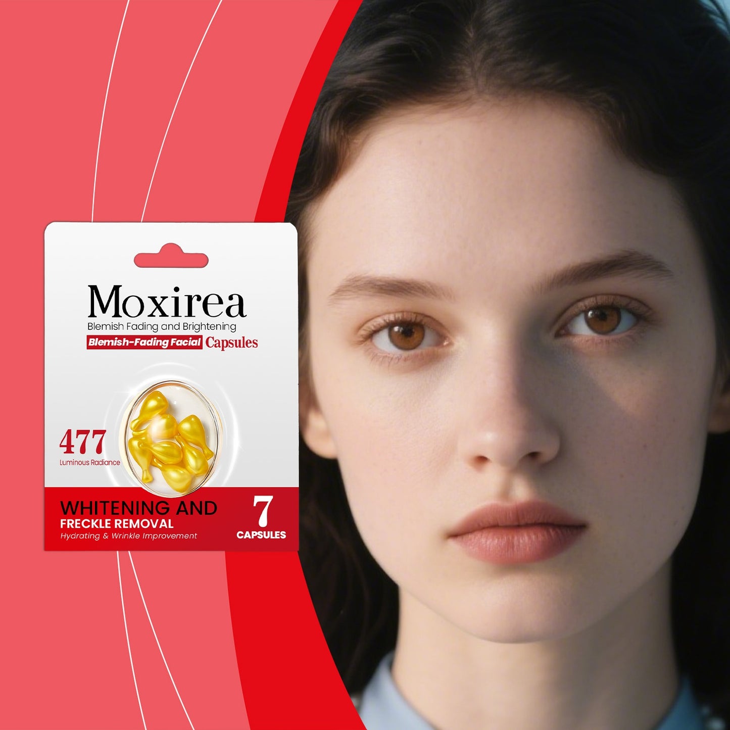 Aufhellende und feuchtigkeitsspendende Gesichtskapseln