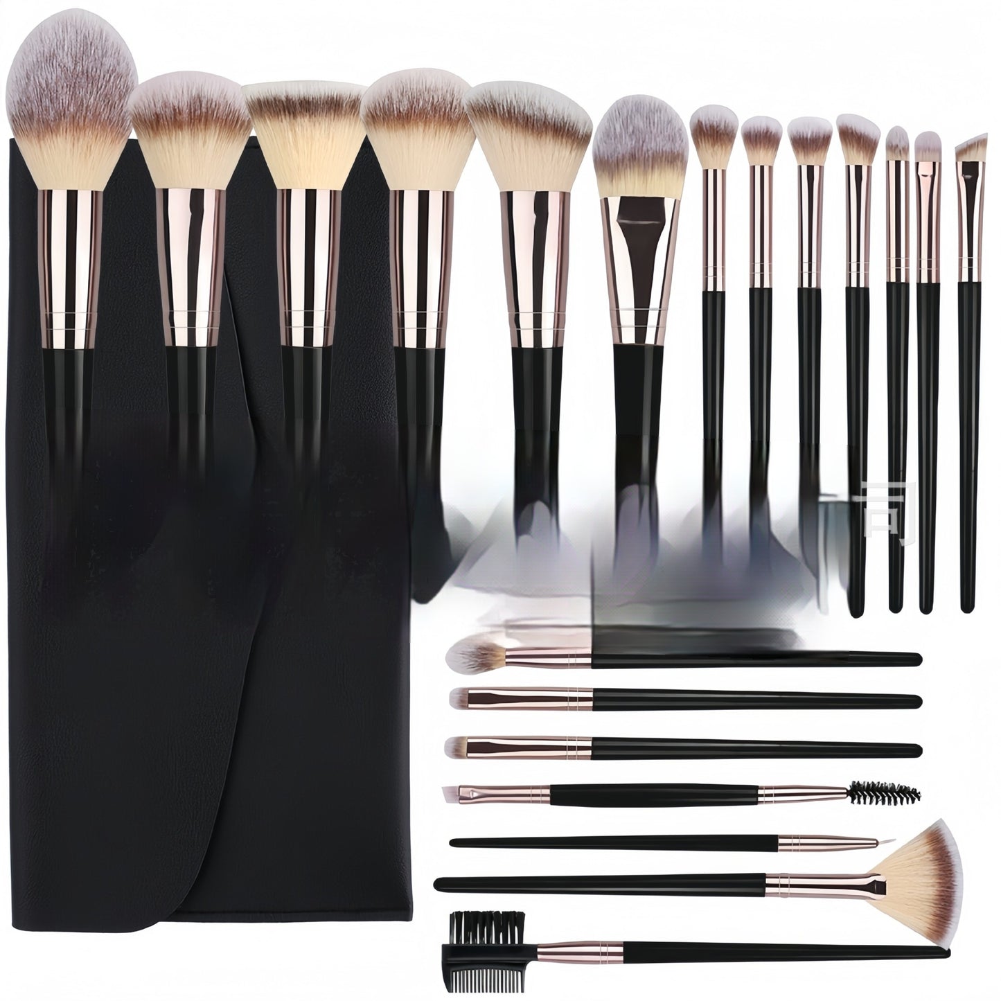 Black Makeup Brush Suit Foundation Eyeshadow Highlight