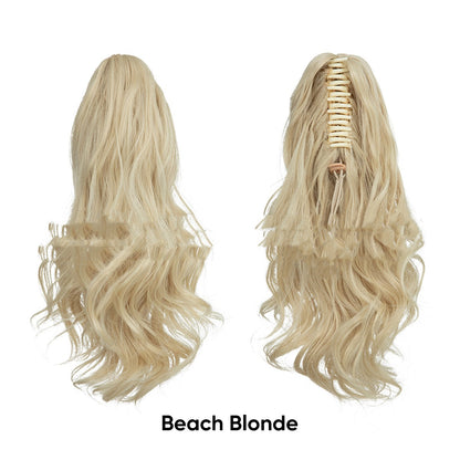 Birnenförmiger Haarknoten, hoher Pferdeschwanz aus Kunstfasern