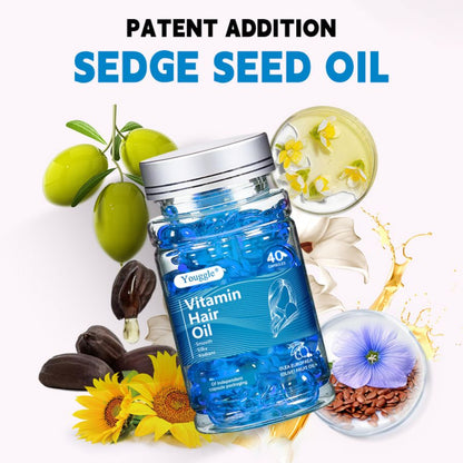 Organic Hair Growth Oil Keratin Treatment Serum Vitamin A C E Moisturizing Hair Care Serum Treatment Hair Capsule Serum