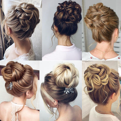 Fluffy Natural Hair Bag Long Beard Bun Artificial Hair Bun