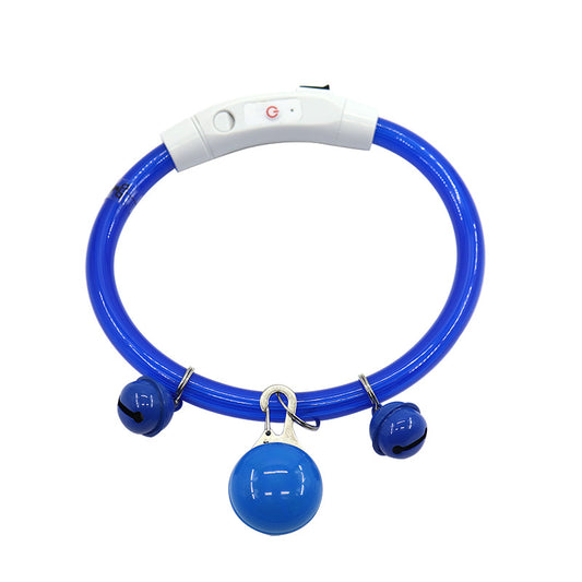 Glänzendes Hundehalsband, leuchtendes Hundehalsband mit Lauflicht