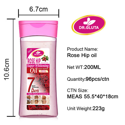 Hagebutten-Körperöl Super Whitening Natürliches ätherisches Öl Hautpflege Anti-Aging 200 ml 