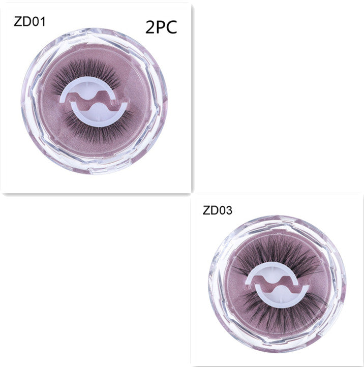 Selbstklebende, wiederverwendbare, klebstofffreie Wimpern mit natürlichem Schwung