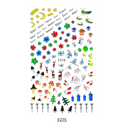 Neuer Nagelaufkleber Weihnachtsmann Aufkleber Riemen Klebstoff