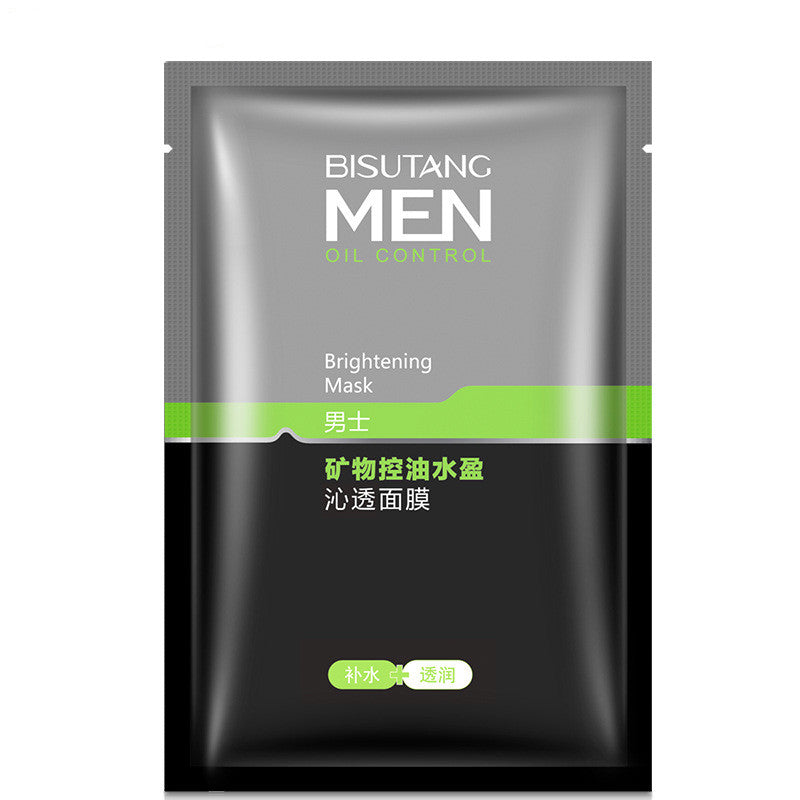 Feuchtigkeitsspendende und erfrischende Gesichtsmaske mit Mineralwasser für Männer