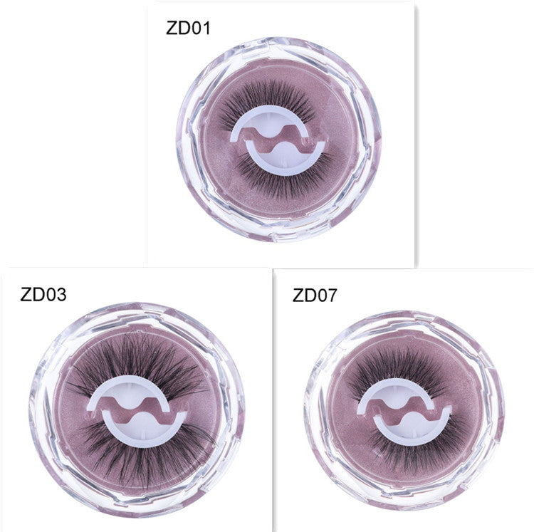 Selbstklebende, wiederverwendbare, klebstofffreie Wimpern mit natürlichem Schwung