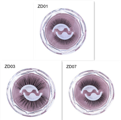 Selbstklebende, wiederverwendbare, klebstofffreie Wimpern mit natürlichem Schwung