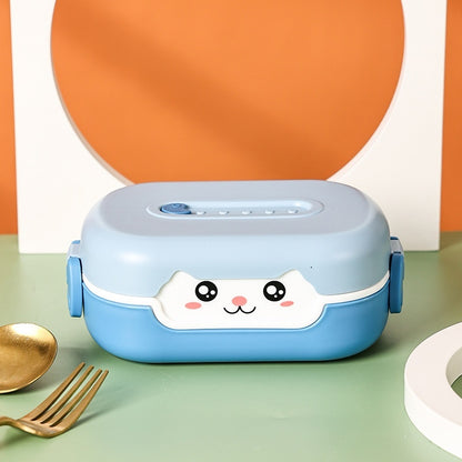 Children Student Portable Divided Lunch Box