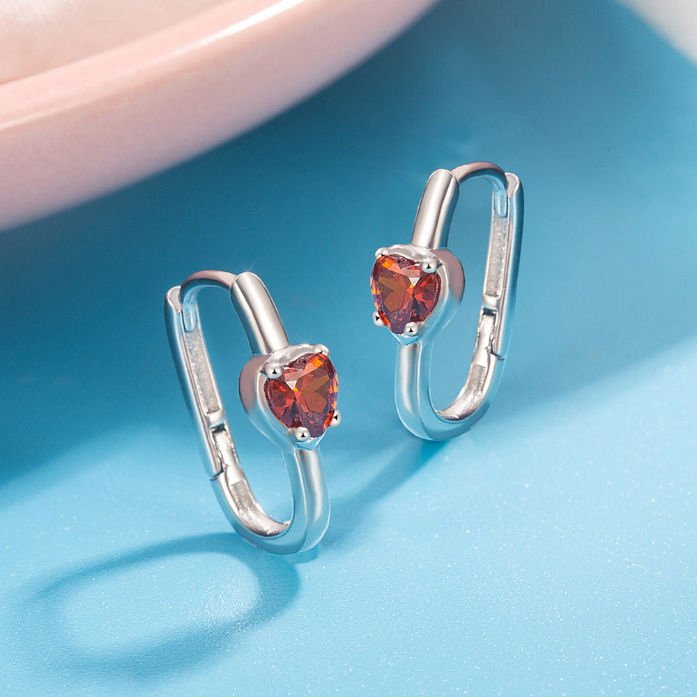 Schlichte und stilvolle geometrische Zirkon-Ohrclips für Damen