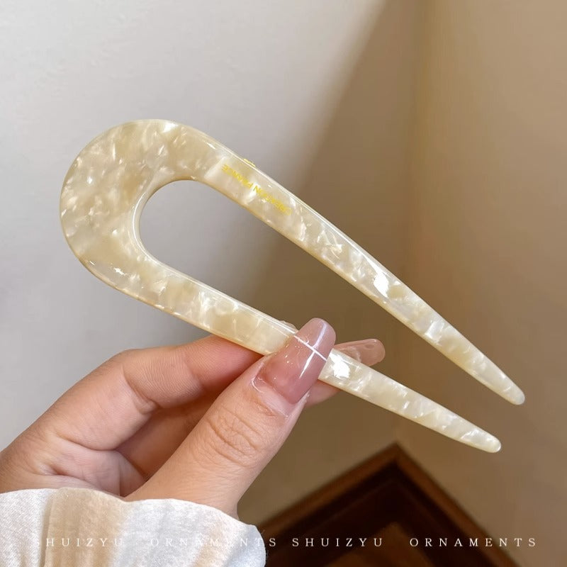 U-förmige Haarnadel, Haaraccessoires für Damen-Duttfrisuren