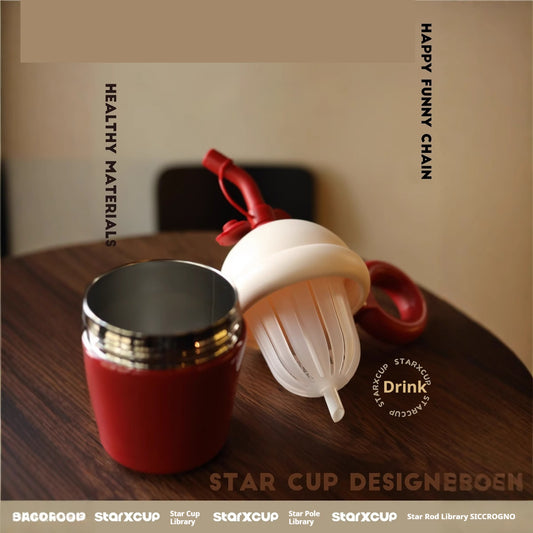 Stainless Steel Portable Large Capacity Desktop Insulated Straw Cup