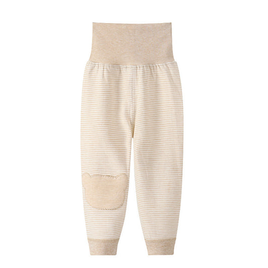 Baby-Baumwoll-Leggings mit hohem Bund und Bauchstütze