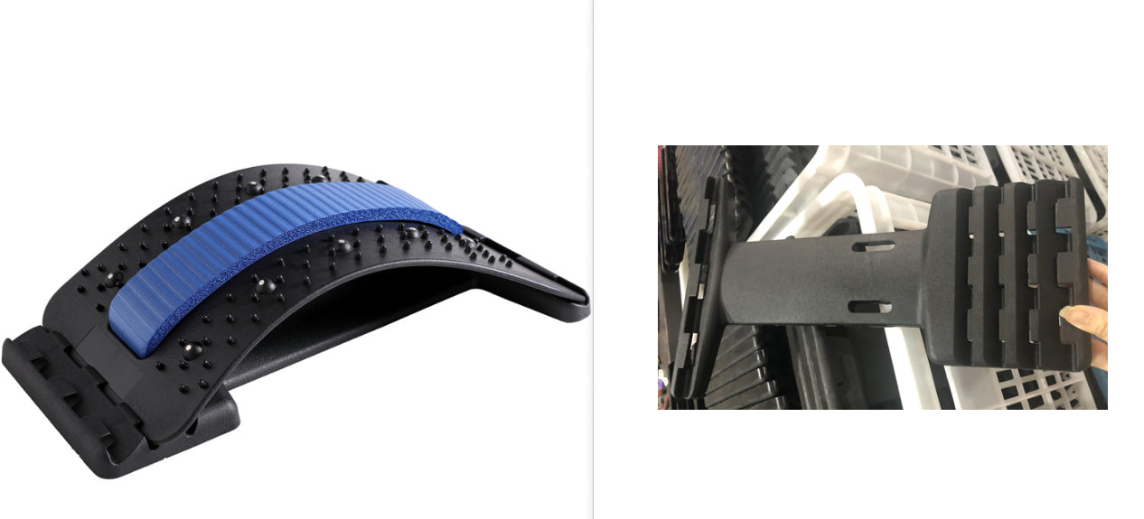 Rückenstrecker, verstellbar, Rückenknacker, Massagegerät für Taille, Nacken, Fitness, Lendenwirbelsäule und Halswirbelsäule, Schmerzlinderung