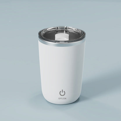 Automatischer 350-ml-Rührbecher aus Edelstahl mit Magnetrührfunktion für Kaffee, Milch und Saft – ideal für die Küche.