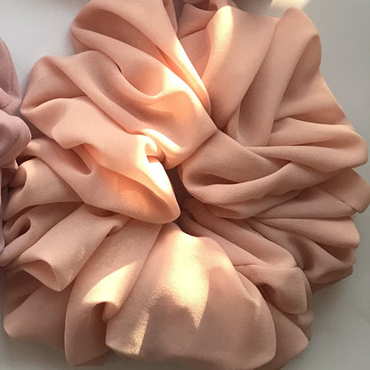 Großer Kopfstrauß aus Chiffon, Dickdarmring, Haarring